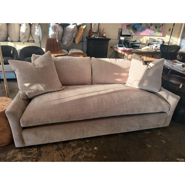 Moda 89" Velvet Sofa For Sale - Image 4 of 9
