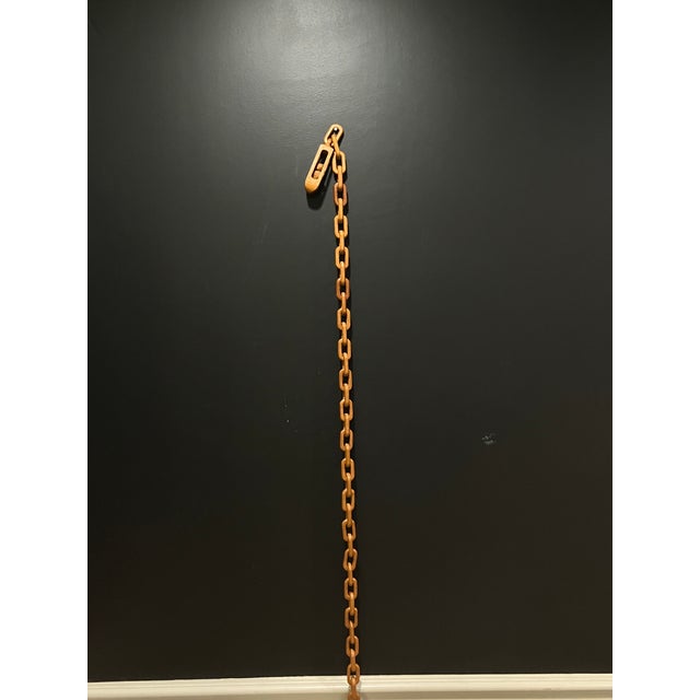 Wood Mid-Century Hand-Carved Wooden Chain-Link Game For Sale - Image 7 of 10