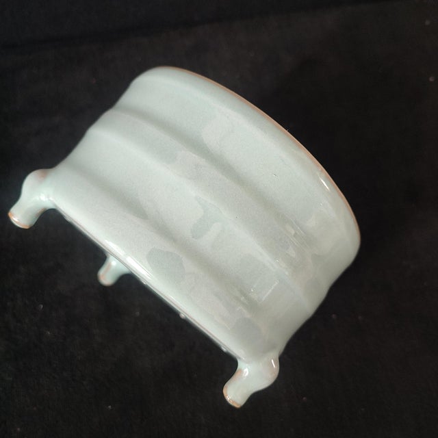 Chinese Ceramic Censer,Ru Ware Celadon Glaze Porcelain Censer Hand Painted String Pattern For Sale In Seattle - Image 6 of 9