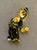 1950s-60s large gold-tone enameled clown brooch. Excellent condition.