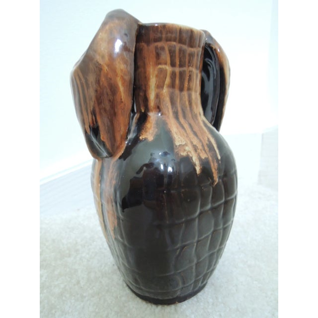 Mid-Century Modern 1960s Ceramic Hand Made Stoneware Pottery Vase Boleslawiec Warsaw Poland For Sale - Image 3 of 7