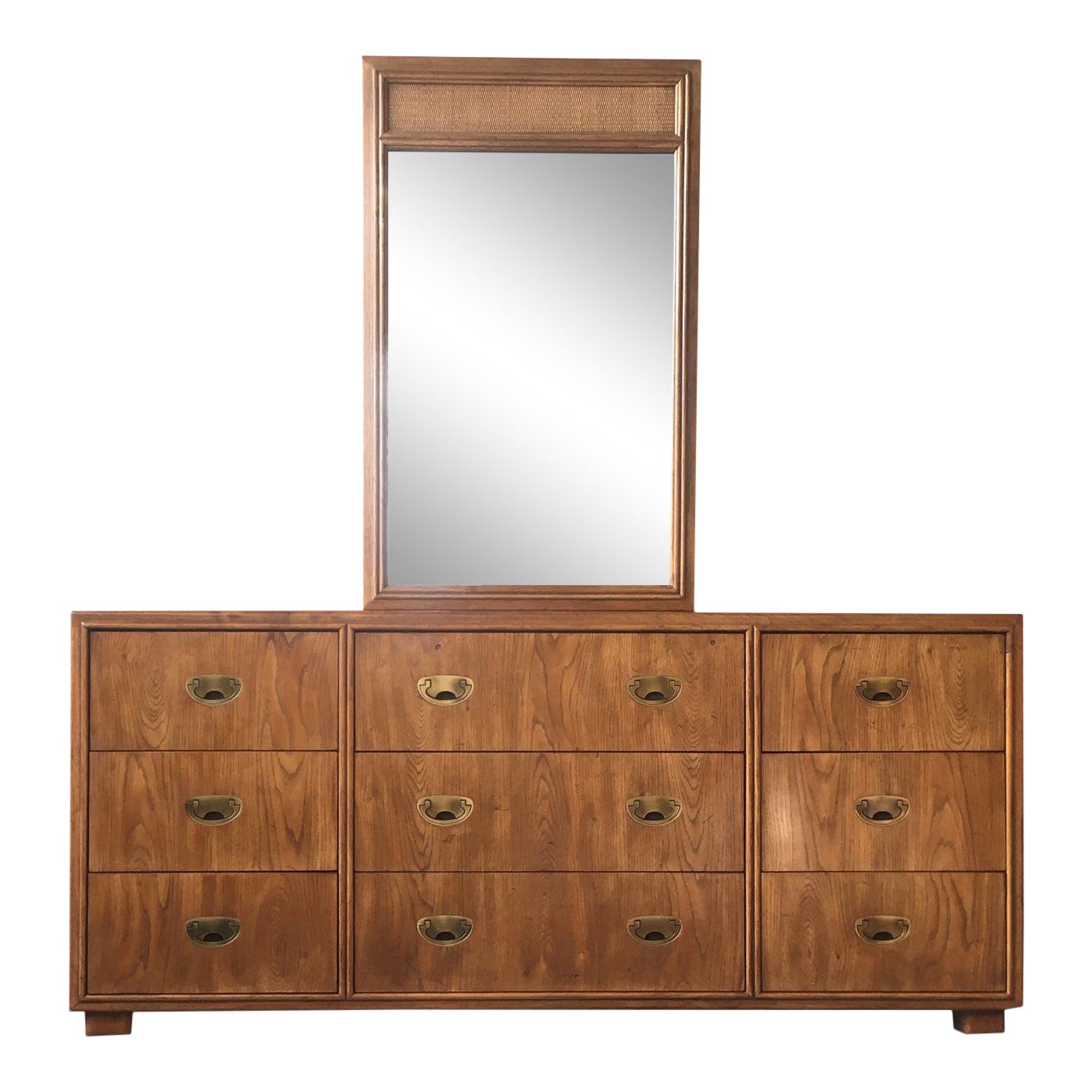 Vintage Mid Century Drexel Passage Triple Dresser With Mirror Chairish