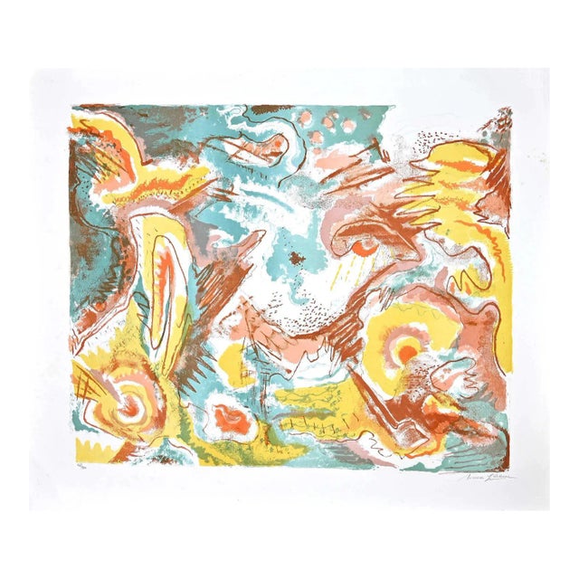 Le Oben - Surrealistic Composition - Original Lithograph - 1970s For Sale