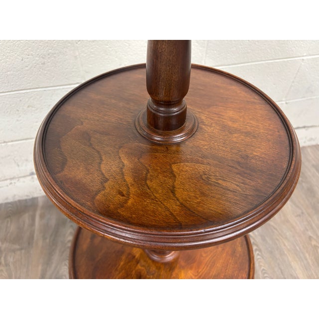 Antique Victorian or George III Walnut Tripod Revolving Display Stand Dumbwaiter For Sale - Image 4 of 10