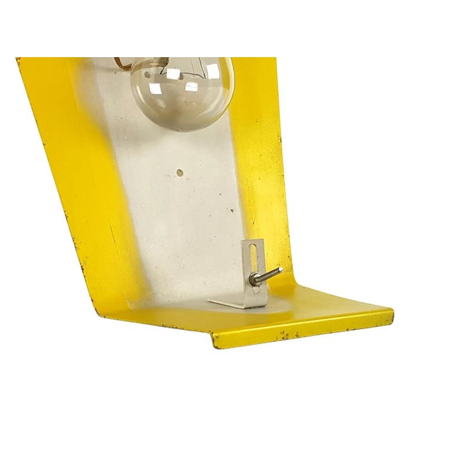 Mid-Century Italian Yellow Metal and Opaline Glass Sconce For Sale - Image 6 of 9