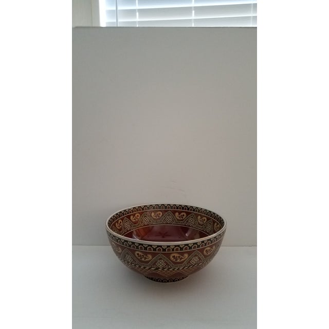 2010s Chinoiserie Hand Painted Ceramic Decorative Elephant Bowl For Sale - Image 5 of 5