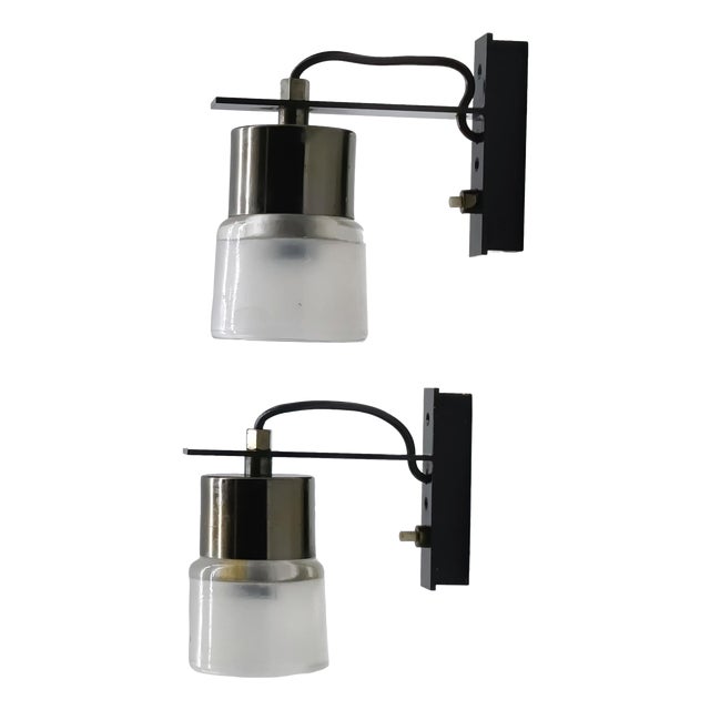 6118 Wall Lamps by Marco Zanuso for Oluce, Italy, 1950s, Set of 2 For Sale
