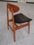 Mid-Century Dining Chairs in Rosewood and Black Faux Leather, 1960s, Set of 6, in Very Good conditions. Designed 1960 to 1969