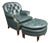 Hancock & Moore Tufted Leather Chair and Ottoman For Sale