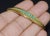 Estate Natural Turquoise Solid 18K Gold Snake Chain Bangle Bracelet For Sale - Image 10 of 12