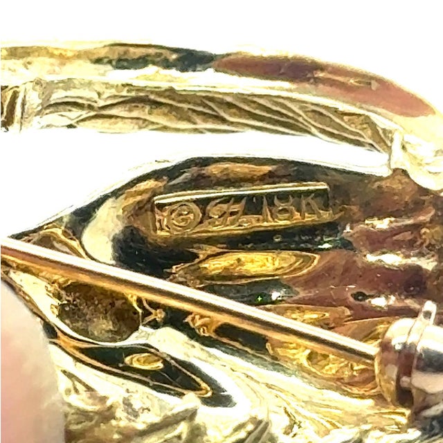 Contemporary Late 20th Century Honora 18k Kitty Cat Brooch For Sale - Image 3 of 3