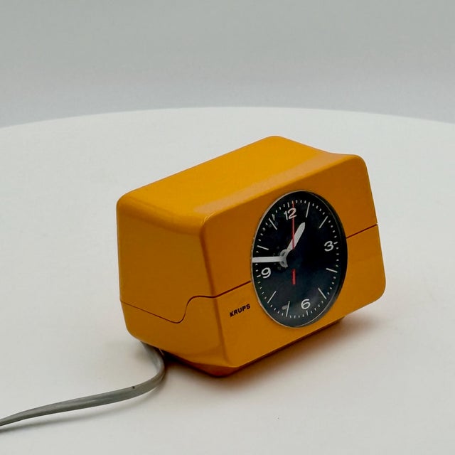 Space Age Mustard Yellow Alarm Clock from Krups, 1970s For Sale - Image 11 of 11