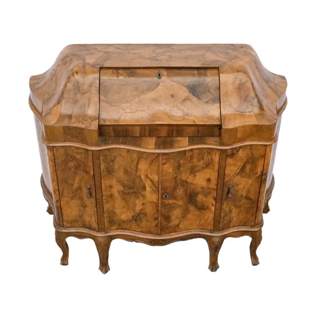 Late 19th to Early 20th Century Walnut Briar Secretaire For Sale