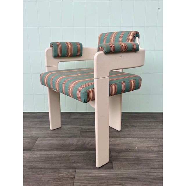 Vintage Lounge Chair in Wood and Fabric, 1970s For Sale - Image 6 of 10