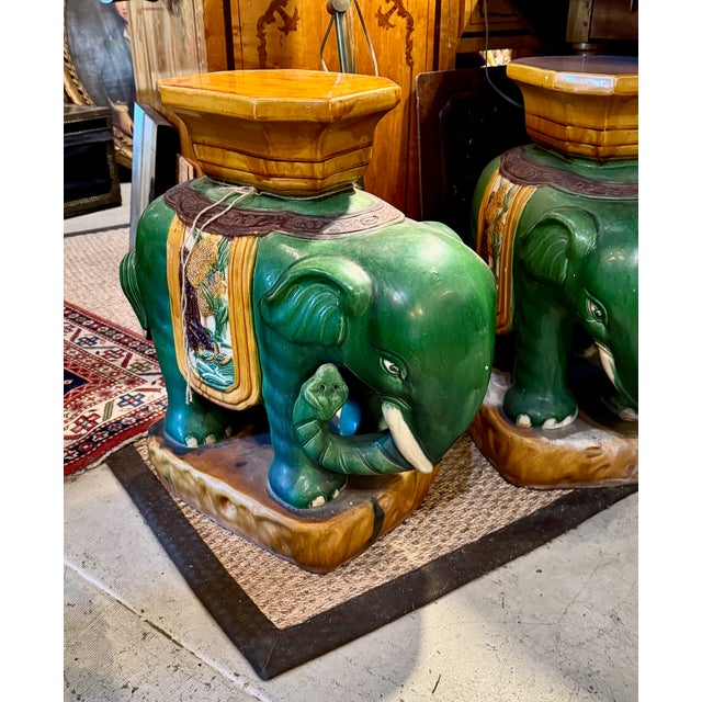 Pair Elephant Form Garden Stools For Sale In Los Angeles - Image 6 of 8