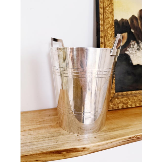 Silver Vintage Asprey & Co Silver Plated Ice Bucket For Sale - Image 8 of 9