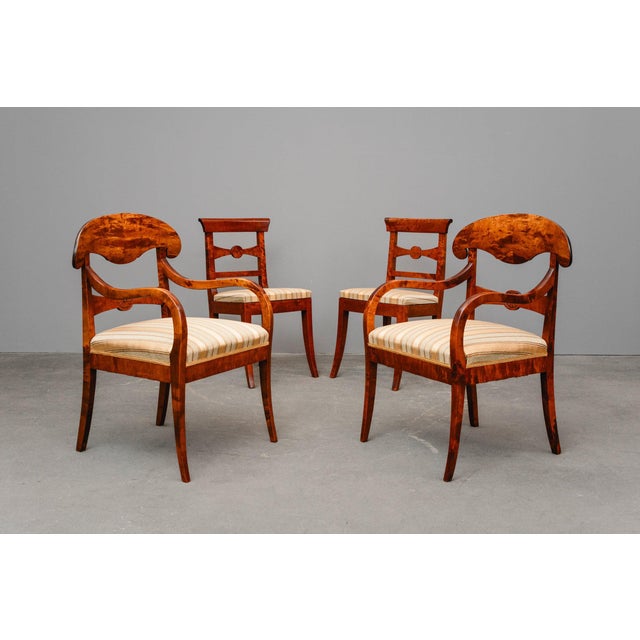 Biedermeier Style Seating Group in Birch, Set of 5 For Sale - Image 5 of 18