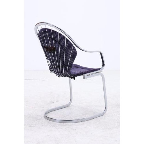 Cantilever Armchairs in Chrome by Gastone Rinaldi, Set of 2 For Sale - Image 12 of 16