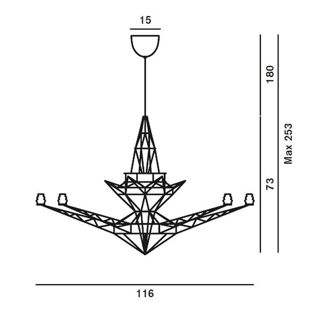 Early 21st Century Lightweight Chandelier by Tom Dixon for Foscarini, 1995 For Sale - Image 5 of 11