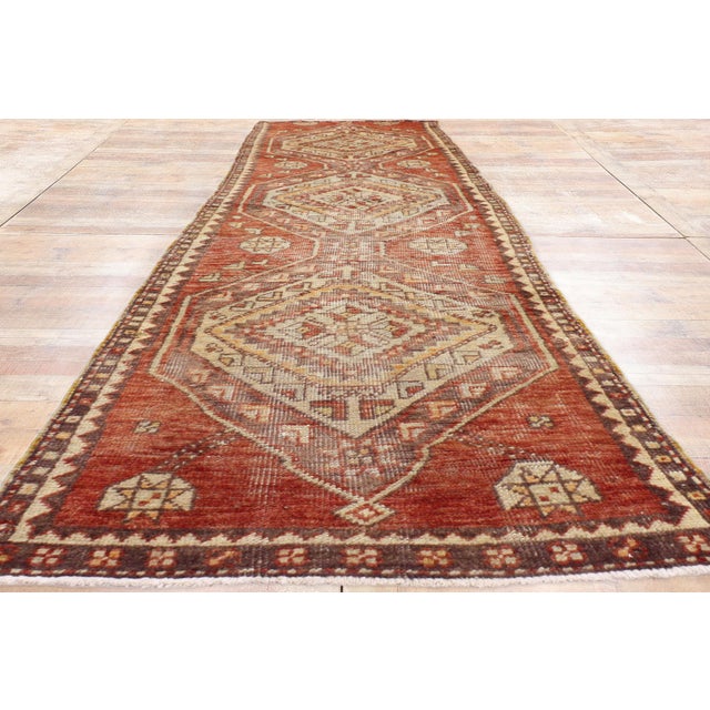 Vintage Turkish Oushak Rug, 01'10 X 07'10 For Sale - Image 10 of 10