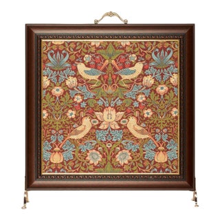 Strawberry Thief Red Tapestry Firescreen For Sale