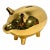 Rare Vintage Discontinued Jonathan Adler Gold Piggy Coin Bank Hand Made in Peru For Sale