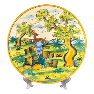 Mid-Century Polychrome Plate from Talavera For Sale