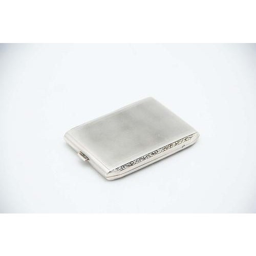 Brushed Silver Cigarette Case, in Very Good conditions. Designed 1920 to 1949 This piece has an attribution mark, I am...