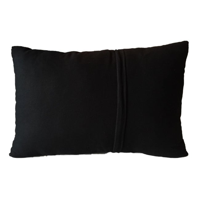 1980s African Custom Made Indigo Cloth Pillow 20" by 13" For Sale - Image 5 of 6