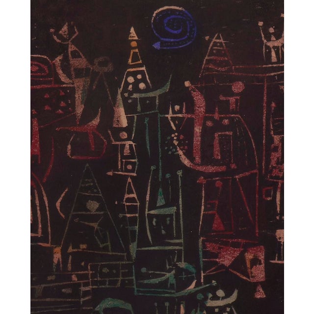 Abstract Ynes Johnston (1920-2019) Woodcut With Color Stencils For Sale - Image 3 of 9