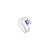 14k Gold East West Blue Sapphire & Diamond Spiral Cocktail Ring Size 6.5 For Sale - Image 4 of 11