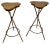 Set of Mid-Century Italian Bar Stools in Brass, 1950s For Sale