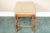 Vintage Faux Bamboo Upholstered Vanity Foot Stool For Sale - Image 4 of 8