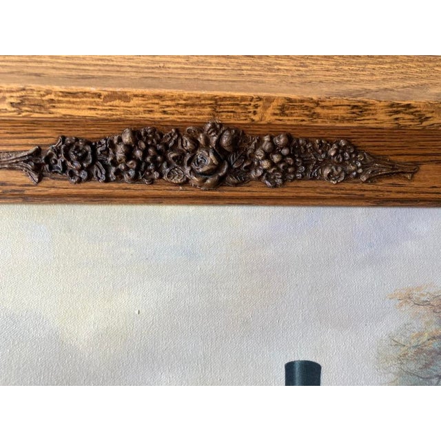 Mid 20th Century Thomas Tyrwhitt-Drake, Master of the Bicester and Warden Hillfoxhounds Reproduction Paining With Ornate Wood Frame For Sale In Milwaukee - Image 6 of 15