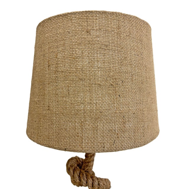 Transitional Rope Knot and Jute Table Lamp For Sale - Image 3 of 3
