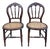 Vintage Victorian Mahogany Balloon Back Cane Side Chairs, Pair For Sale