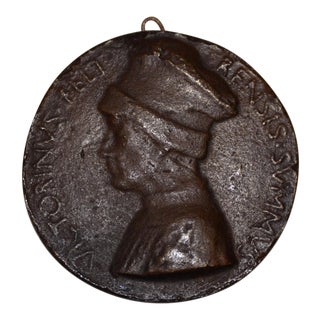 19th Century Bronze Relief Medallion of Vittorino Da Feltre C.1440s For Sale