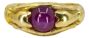 Vintage Burma Star Ruby Ring, Size 9.75