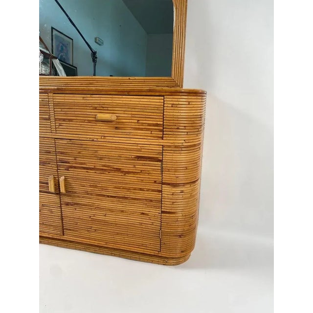 Rattan Dresser with Mirror from Vivai Del Sud, 1970 For Sale - Image 4 of 10