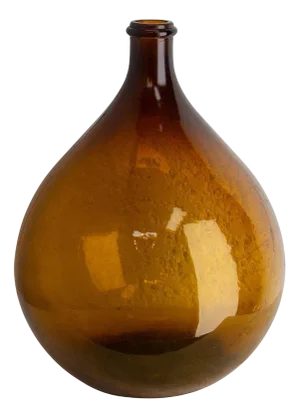 Vintage Amber Glass 20 L Bottle Demijohns Lady Jeanne, 1960s