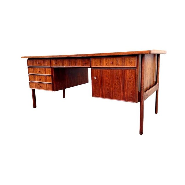 Contemporary Danish Rosewood Desk in the style of Arne Vodder, 1960s For Sale - Image 3 of 8