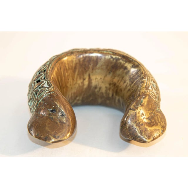 Antique African Bronze Bracelet Currency Bangle Tribal Artifact For Sale - Image 9 of 13