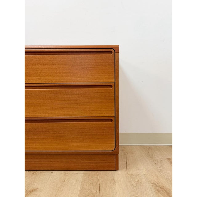 Mid 20th Century Teak Mid-Century Danish Dresser Torring Mobelfabrik Three Drawer Soft Close For Sale - Image 5 of 10