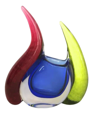 Hand Blown Murano Style Art Glass Vase by, Young & Constantin