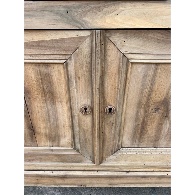 Mid 19th Century French 19th Century Louis Philippe Bleached Walnut Two Door Buffet For Sale - Image 5 of 12