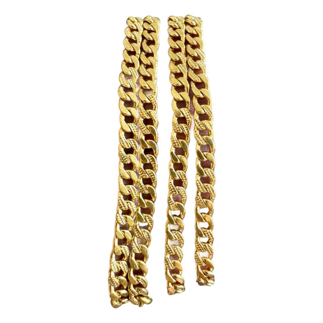 24 Karat Pure Gold Hand Made Yellow Gold LINK Chain Necklace, 37.7 Gm, 22 Inch For Sale