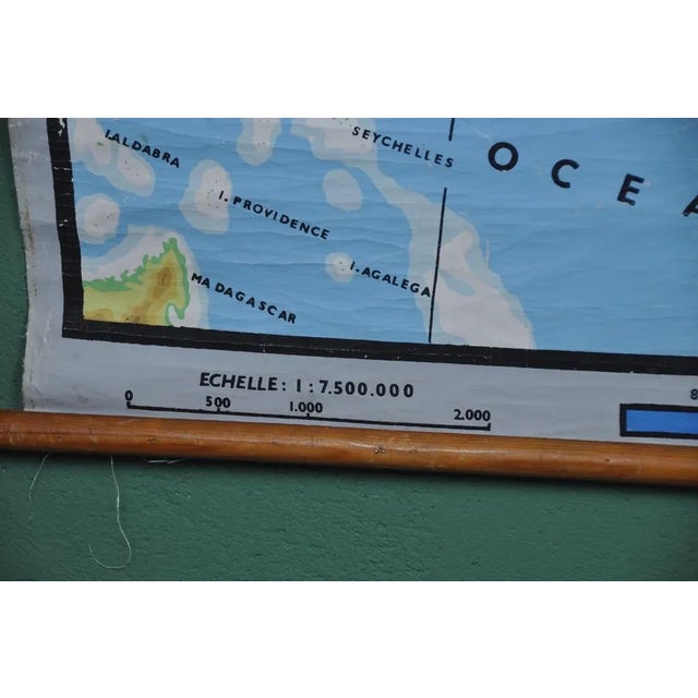 Blue Physical Map of Asia, 1960s For Sale - Image 8 of 10