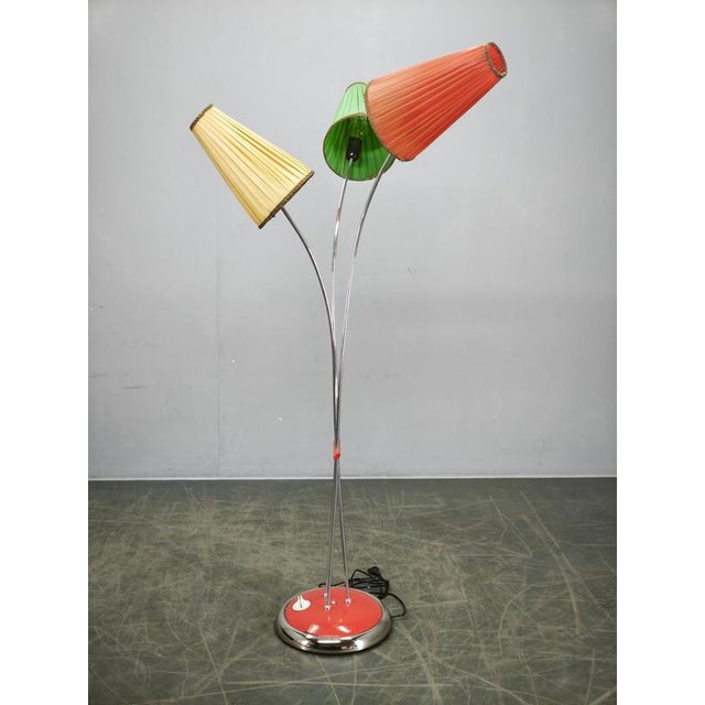 1960s German Adjustable Three-Light Floor Lamp, 1960s For Sale - Image 5 of 16