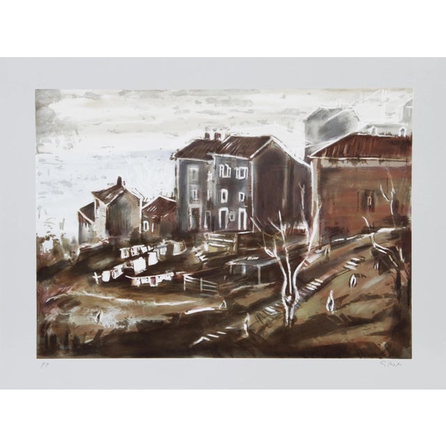 Impressionist Bogdan Grom, Gulf of Trieste, Lithograph For Sale - Image 3 of 3