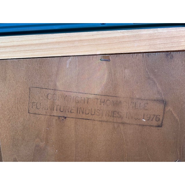 Vintage 1970s Jack Cartright for Founders Furniture Light Elm Wood Low Dresser For Sale - Image 11 of 12